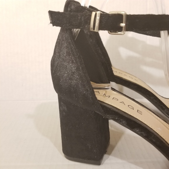 Rampage Ram-Norma Black Suede Ankle Block Heel - Picture 3 of 8